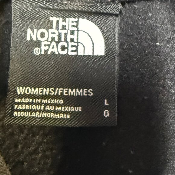The North Face Logo Fleece Hoodie Women’s Large Black Pullover EUC - Picture 5 of 9